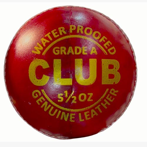 Club Red Cricket Leather Ball Supplier in Meerut